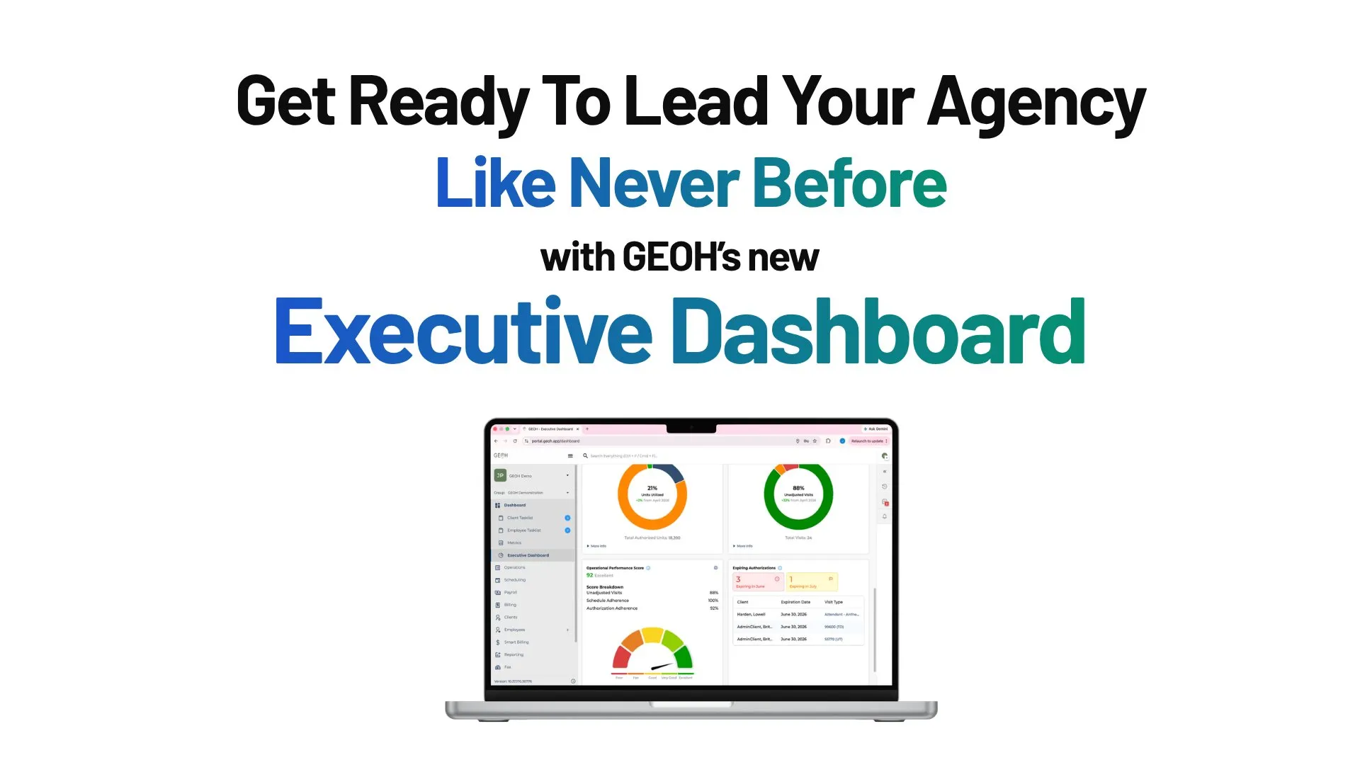 Get Ready To Lead Your Agency Like Never Before — GEOH Executive Dashboard